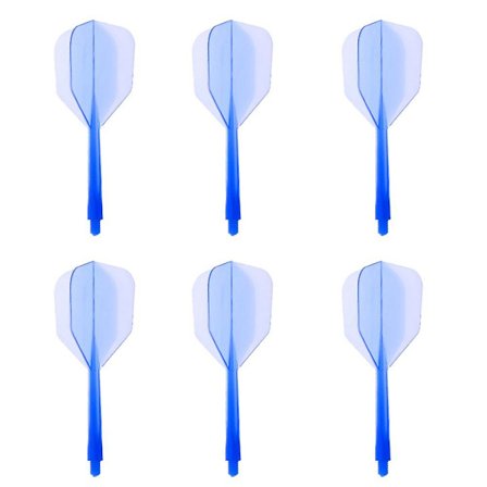 6 St. Transparenta 2BA-Trådskaft för Dartpilar och Darttavla Koppling Blå