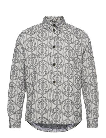 Akira Jacquard Overshirt Grey Les Deux