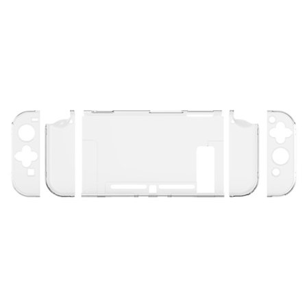 Transparent skal för Switch, damm-, vatten- och reptåligt, kristallklart, hårt PC-skyddsskal