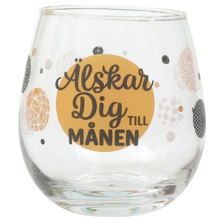 Glas Älskar Dig Till Månen Och Tillbaka