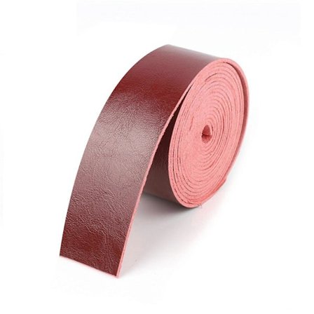 2 meter Mikrofiber Läder Rem Bältesremsor Lämpliga för DIY Sömnad Hantverksverktyg - Rödvin