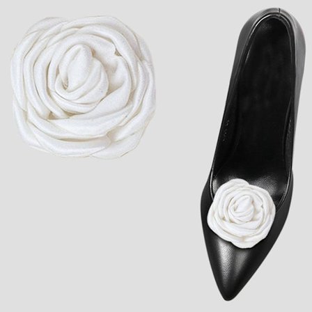 2kpl Shoe Clip Charm solki VALKOINEN