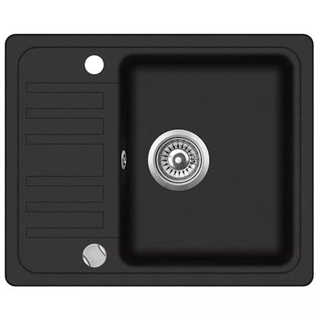 vidaXL Diskho granit enkel svart