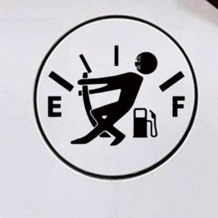 Sjov bil brændstoftankdæksel klistermærke, kreative bilklistermærker sjove S