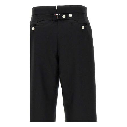 Thom Browne, Straight Trousers Czarny, Kobieta, Rozmiar: 2XS