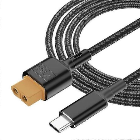 Type A 100CM USB-C til XT60 Adapter Type-C til XT60 Opladningskabel Understøtter PD 100W 20V/5A Hurtig