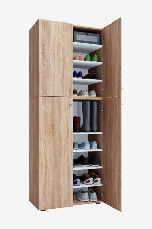 VCM - Skoskap Lona Xxl 9-rom - Beige - Skoskap - Fra Homeroom