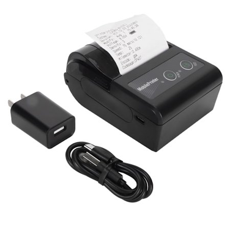58mm Mini Termisk POS-skriver Håndholdt Bluetooth Kvitteringsskriver Lommeskriver for Mobiltelefoner Nettbrett PC-er 100-240V