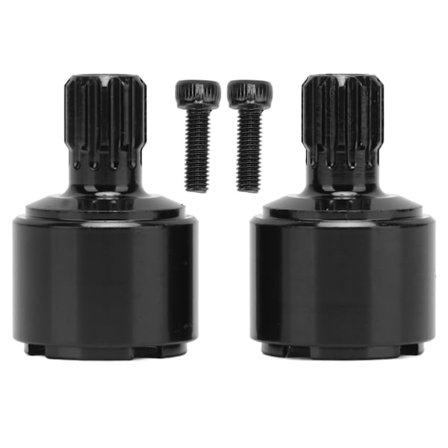 2 kpl RC etu- ja takavetoakselikuppeja mustaa terästä, helppo vaihtaa Traxxas X Maxx 1.5 kiipeilyautoon