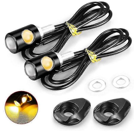 Motorcykel LED Mini Blinkers CNC Örnöga Form Blinkers DRL Varselljus Nummerplåt Bakbromsljus s202412245579