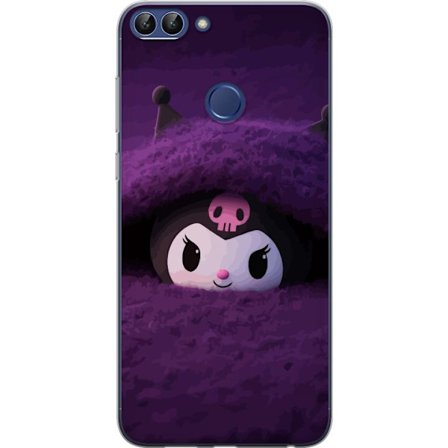 Kompatibel Mobilcover til Huawei P smart Kuromi i et lilla luftigt miljø med en mystisk kawaii-design.