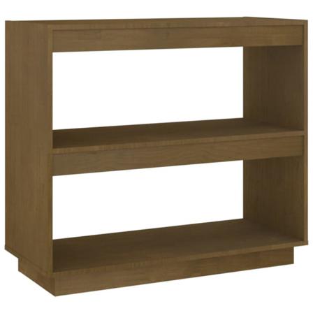 Vidaxl Bokhylla Honungsbrun 80x35x71 Cm Massiv Furu Brun