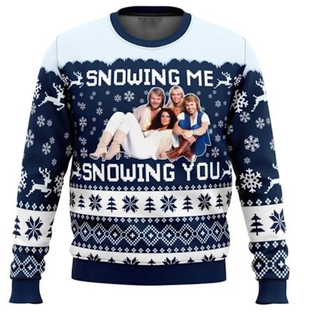 Julegenser med rund hals, Pullover, 3D-printet vintergenser med lange ermer - EL3620 - Størrelse 2XL