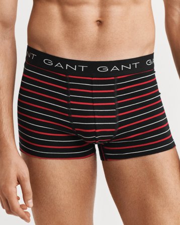 GANT Herren 3er-Pack Boxershorts mit Streifen in Geschenkbox (XXL) Schwarz