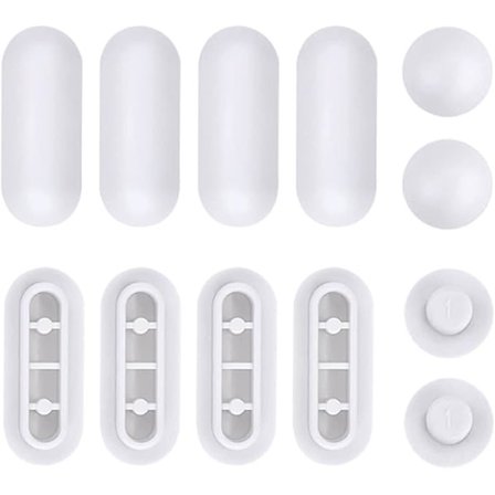 Toalettdørrbeskyttere, 12 stk. Toalettdørrbeskyttere, Reservedeler i gummi, Universell støtdemper for anti-støy pute