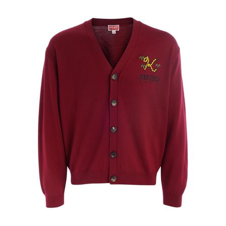 Kenzo - Cardigans - Röd - Herr - Storlek: L, Herr, Storlek: L