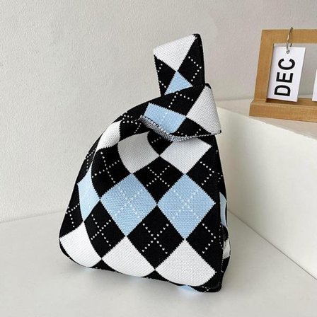 Stickad handväska tygväska 05