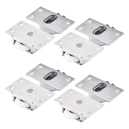 4 Par Skaprullende Hjul Skyvedørsrullende Hjul Skyve Skuffrullende Skaprullende Dørrullende