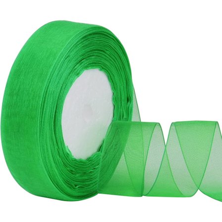 Håndværksbånd, 2,5 cm ren chiffon til gaveindpakning og bryllupsdekoration, håndværksprojekter og festartikler