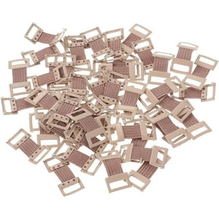 50 kpl siteen kiinnitys alumiinisolki - Nude Brown 1 elastinen side alumiinisolki