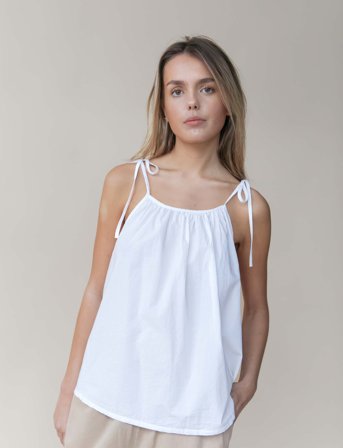 STUDIO FEDER Sia Top - Poplin - White - M