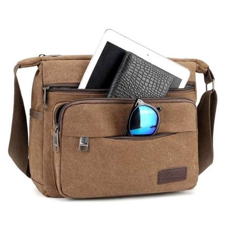 Høj kvalitet Ny Mode Mænd Canvas Taske Skuldertaske