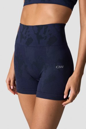 ICANIWILL - Camo Seamless Shorts Navy Camo- Sport kurze hose - Damen - ICIW