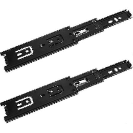 2 st Lådskenor, 150mm Lådskenor, 3-delad Teleskopisk Skena, Fullt Utdragbara Lådskenor, Sidomonterade, Kraftig Lastkapacitet