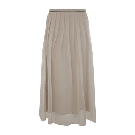 Brunello Cucinelli Tulle Kjol beige, Dam, Dam, Storlek: M