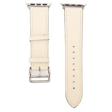 Älykellon nahkaranneke Universal Smart Watch vaihtoranneke IWatch Series SE:lle 8 7 6 5 4 3 2 1 38mm 40mm 41mm beige