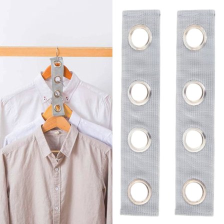 Klädhängare Connector Hooks Hanger 2-pack, Webbing Metal Ring Hanger Hook Connector, Extender Clips Cascading Connection