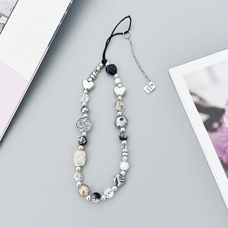 Sløyfe perler telefon anheng kjærlighet bjørn nøkkelring sjarm hengende tau