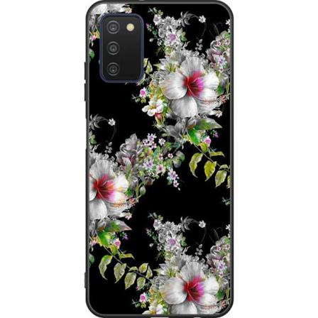 Samsung Galaxy A03s Svart Skal Flower Star