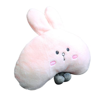 Bunny Car Nakke Skulder Korsryggputer Myk Ergonomisk Design Interiør Auto Rosa Hvite Puter for Voksne Kroppsbeskytter