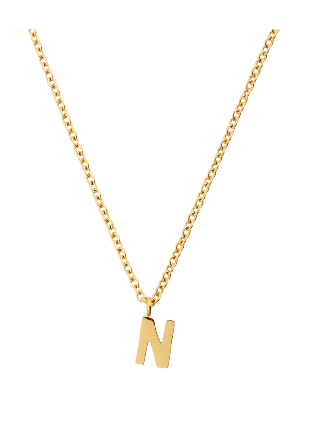 Mockberg Petite Plain Letter N Gold Necklace Smycken & klockor Dam Guld ONESIZE
