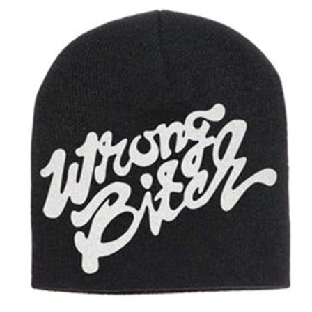 Kpop Lue Kvinner Skull Cap Grunge Lue Strikket Lue Slouchy Lue Grafisk Lue Y2K Luer Skullies Lue Hvit