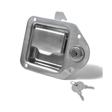 Släpvagns Verktygslåda Handtag Lås med Lås Högkvalitativ Verktygslåda Lås Paddellås 4-3/8 tum X 3-1/4 tum med 2 Nycklar 4 Nitar VKC