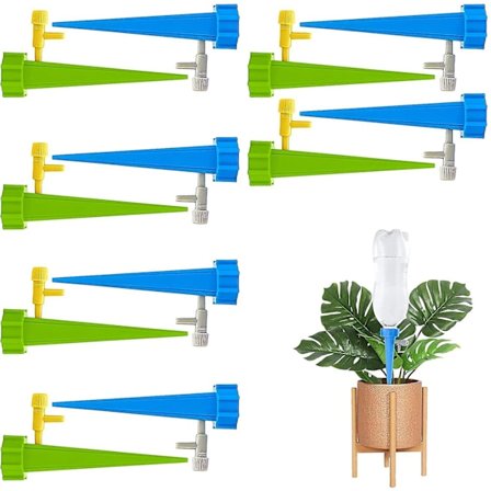 Self Watering Spikes 12pack Slow Release Control Valve Switch Automatic Watering Devicesadjustable Plant Watering Devices For Outdoor And Vacation Pla