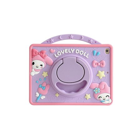 Etui til iPad 2022 10/ A16 11. 2025 Purple Melody Single Shell Tegneserie Bærbart Roterende Stativ