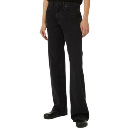 7 For All Mankind, Straight Jeans Zwart, Dames, Maat:W30,elastaan