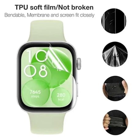 5 st Skärmskydd för Huawei Watch Fit 3/4/Pro Anti-Repor Klar TPU Hydrogel Film Huawei Watch Tillbehör Skyddsfilm