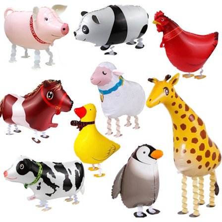 18 stk. Gådyr Balloner, Kæledyrs Ballon, Kæledyr Gå Ballon