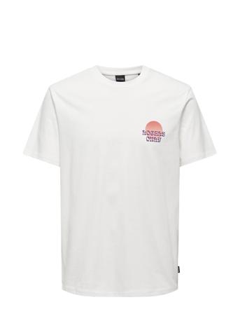 Onskye Reg Photo Ss Tee White ONLY & SONS