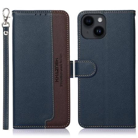 KHAZNEH telefoncover til iPhone 15 - blå/brun