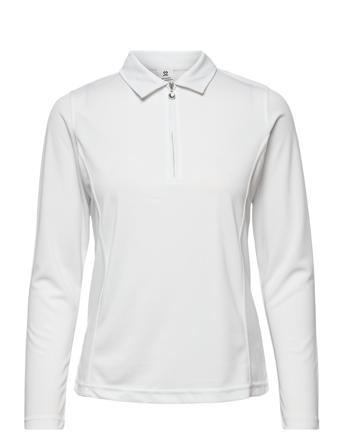 Macy Ls Polo Shirt T-shirts & Tops Polos Vit Daily Sports