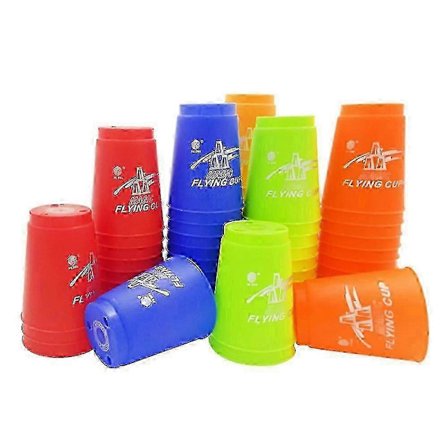 Speed Stacks Sport Staplingsmuggar Set, 12 Officiella Tävlingsmuggar, Speed Träningsleksak, Rese-Partyspel Staplingsutmaning