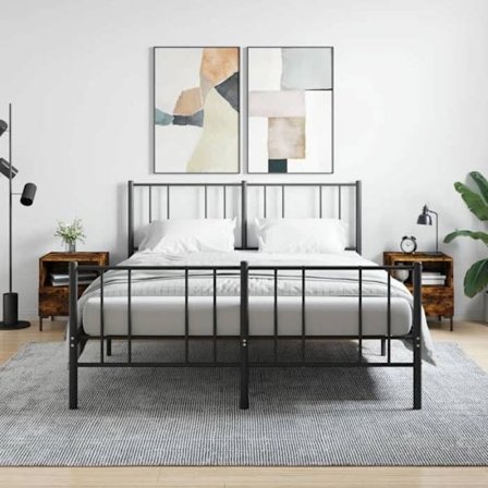 Maison Exclusive - Natborde 2 stk røgfyldt eg 40x35x47,5cm ingeniørtræ