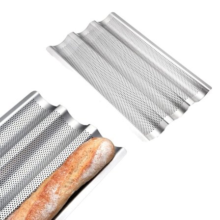 INF Bageplade til baguette, i rustfrit stål