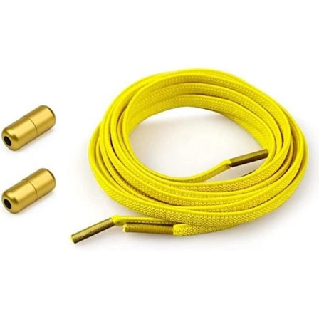 Sko-lisser, ikke behov for lisser, brukervennlige hellefunksjoner for sportssko, gule kontraherte sko