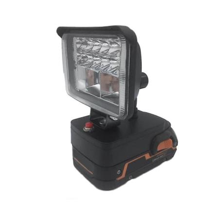 Työkalumuunnin 18 V:n litiumakun muuntamiseen tehokkaaseen led-valotyövaloadapteriin